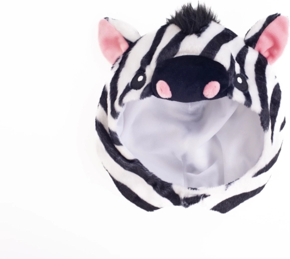 Removable zebra hoodie for interactive play