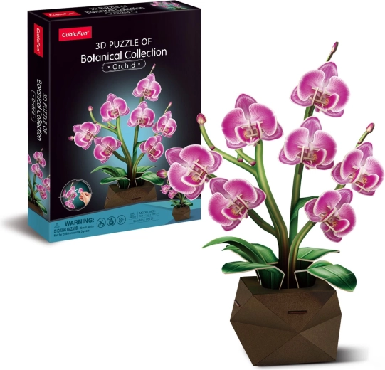 CubicFun 3D Puzzle Botanical Collection: Orchid, 85 Pieces