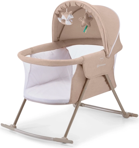 Kinderkraft Lovi бежово детско креватче 3в1