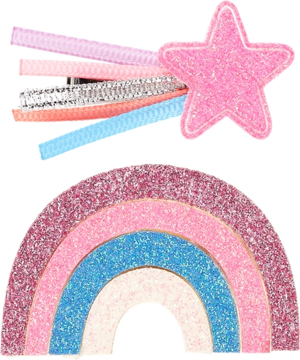 Souza! Sienna Hair Clips with Rainbow Star - 2 pcs