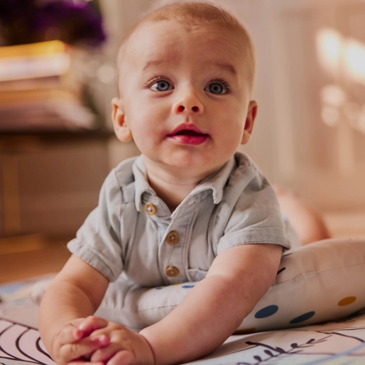 Soft padding and tummy time support