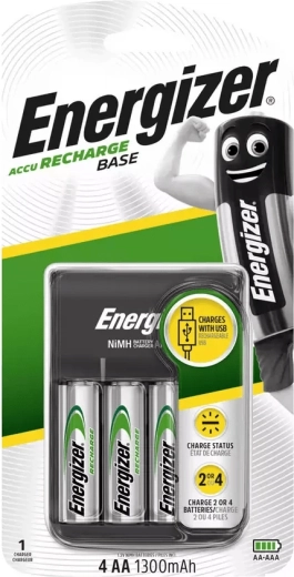 Energizer USB battery charger with AA rechargeable batteries