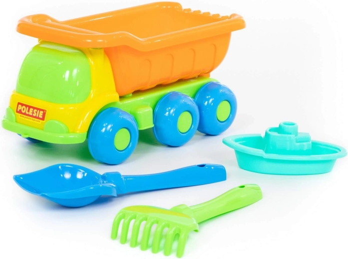 Children’s sand set with Kiesza dump truck and accessories – 4 pieces