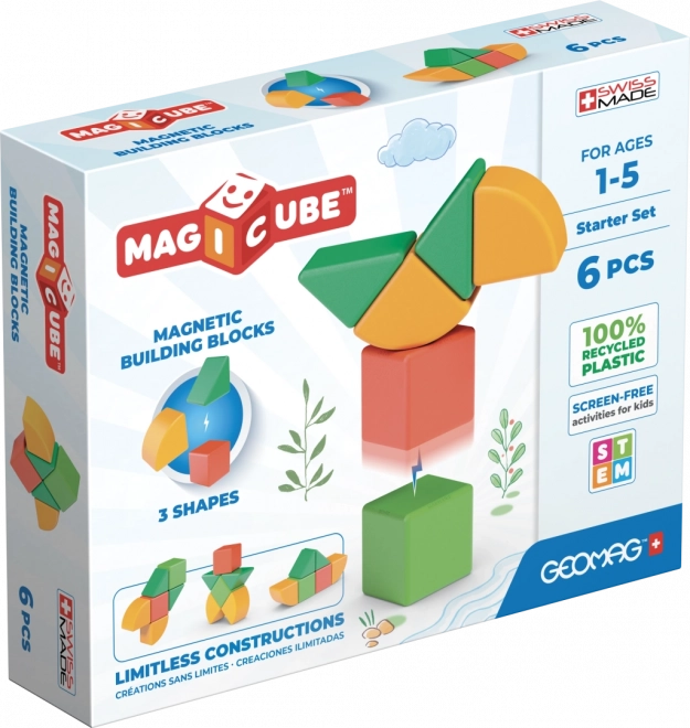 Geomag Magicube Shapes – магнитен конструктор за най-малките, 6 части