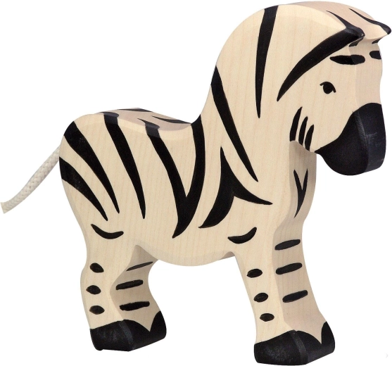 Дървена фигурка зебра Holztiger - 1 брой