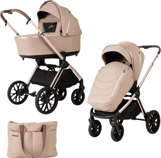 Adamex Bianco 2-in-1 combination stroller champagne latte – 2 Champagne Latte
