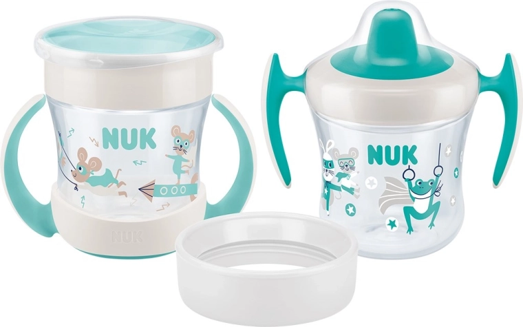 Детска чашка NUK Mini Cups 3в1 360° неутрална