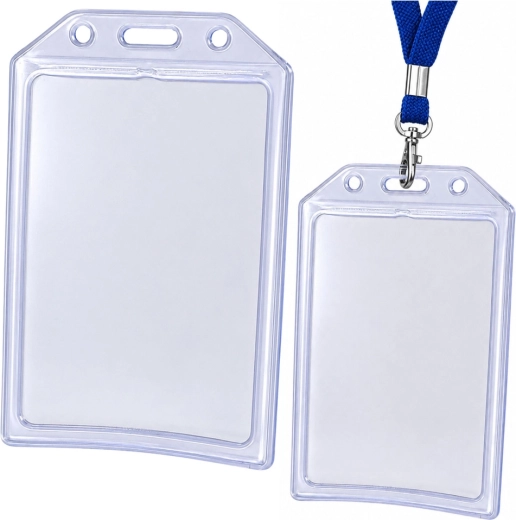 Transparent ID card holder, vertical 10.5 × 6 cm - 1 piece