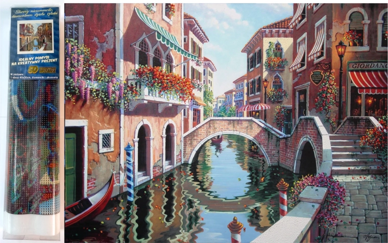 Diamond Painting Venetian Bridge 30 × 40 cm