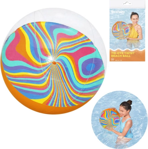 Bestway надуваема плажна топка Tie-Dye Twist 46 см
