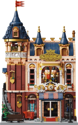 Charming retro toy store with rich details