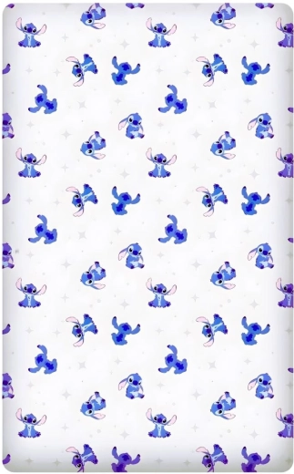 Прост чаршаф Лило и Стич 90 × 200 см