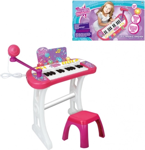 Children's Piano with Stand and Microphone