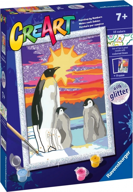 Ravensburger CreArt paint by numbers – Penguins