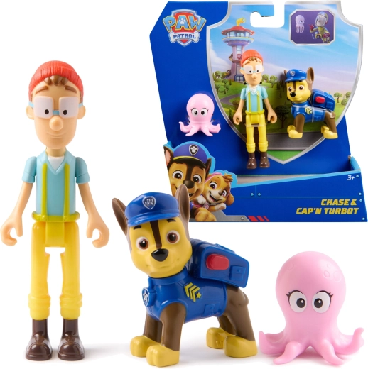 Фигурки Paw Patrol: Chase, капитан Turbot и октоподче – комплект Adventure Bay