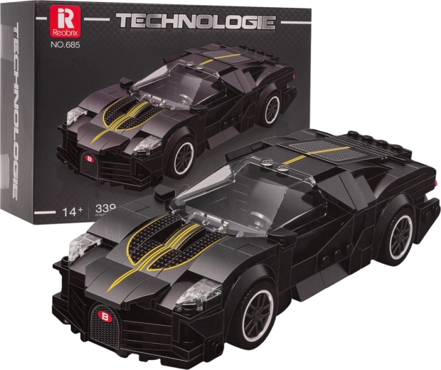Construction set supercar black 339 pieces