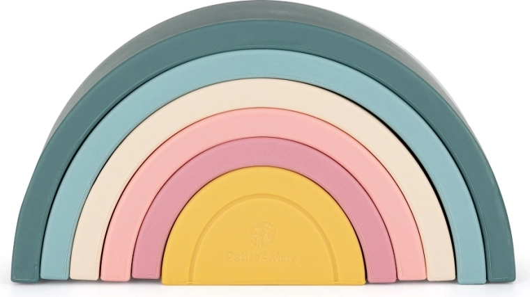 PETITE&MARS silicone stacking rainbow Rainbow misty green