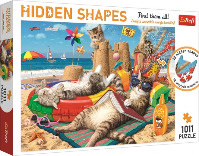 Пъзел Hidden Shapes Котешки ваканции