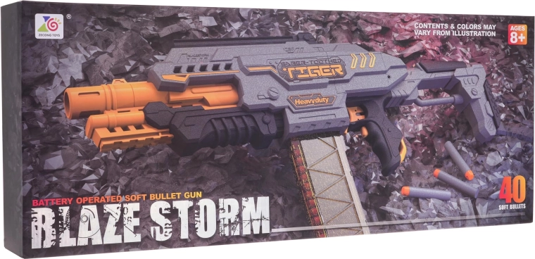 Полуавтоматичен пистолет BLAZE STORM за дунапренови стрелки – сив