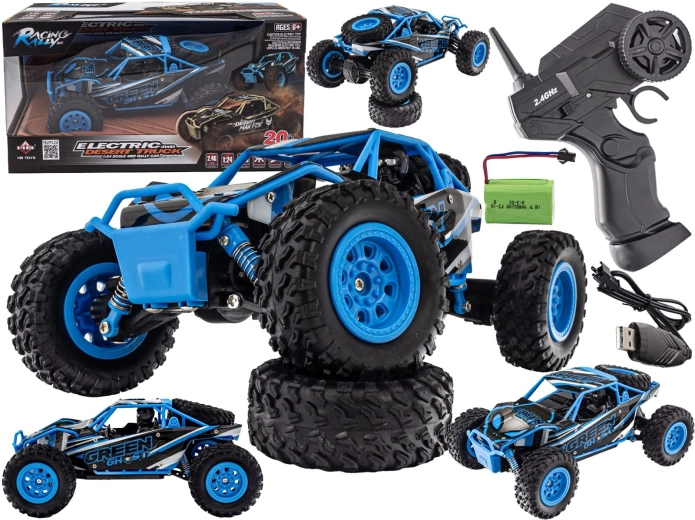 Радиоуправляем desert truck 4WD 2,4 GHz 1:24 син - 1 брой