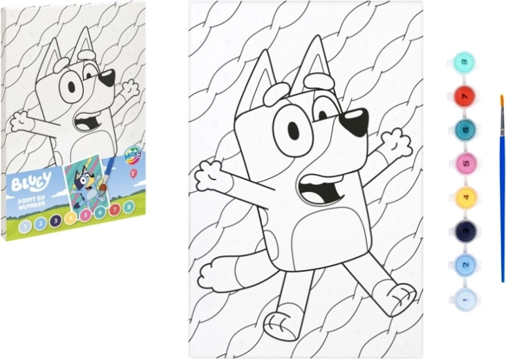 Рисуване по номера върху платно Bluey 29,7 × 19,5 см