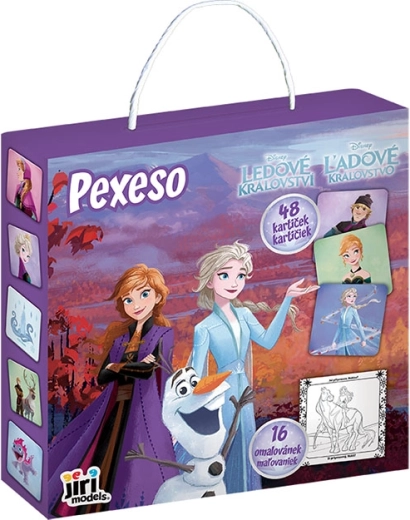 Memory game in a box with a coloring book – Frozen