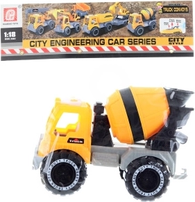 Plastic construction cement mixer truck (freewheel) - 1 piece
