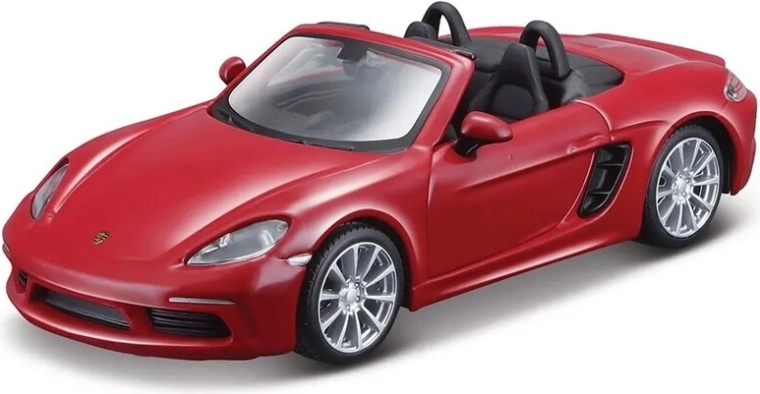Bburago 1:32 - Porsche 718 Boxster - Dark Red, Yellow