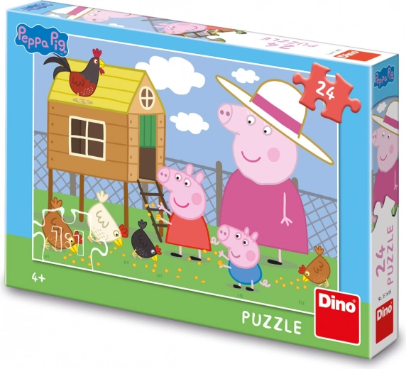 пъзел Peppa Pig – кокошки, 24 части