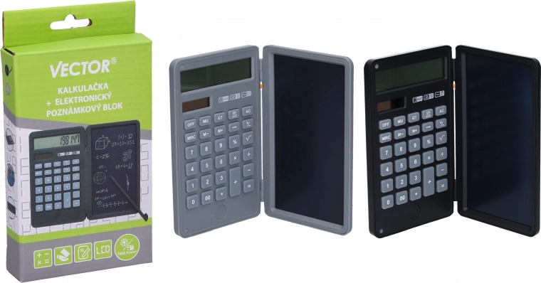 Calculator and Electronic Notepad Vector
