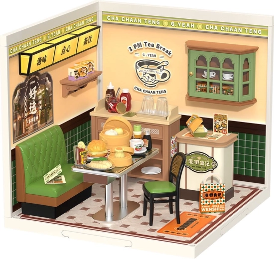 Rolife DIY House: Hong Kong Café with LED Lighting (114 pieces)