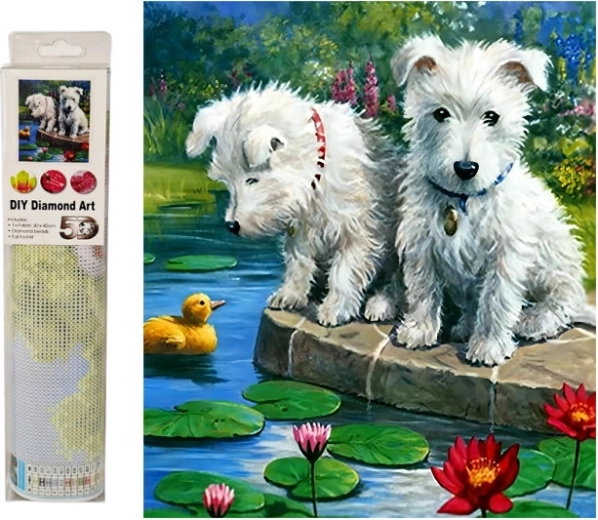 Diamond Mosaic – Dogs by the Water