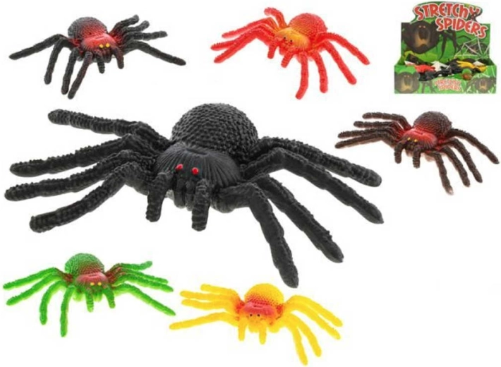 Stretchy spider made of soft plastic 14 cm - 1 piece