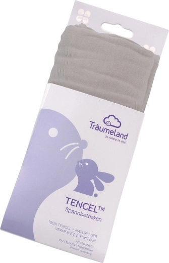 Träumeland fitted sheet Tencel uni anthracite