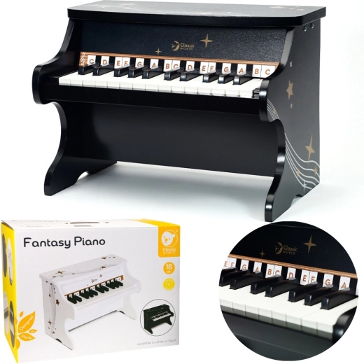 Classic World Children's Piano – black wooden
