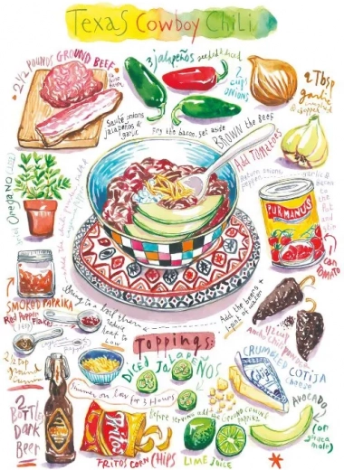 Magnolia puzzle Texas cowboy chili 1000 pieces