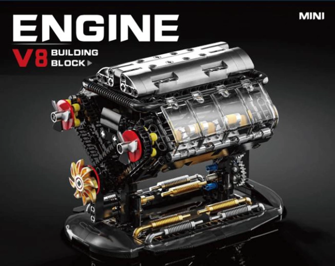 Конструктор на V8 двигател, 502 части