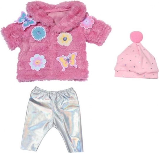 Baby born комплект с розово кожухче за кукли 43 см