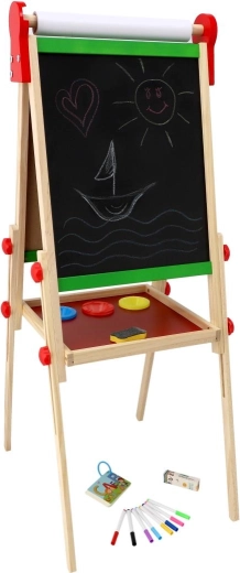 Double-sided surface: magnetic white + chalk black