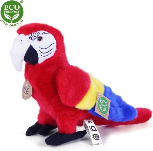 Rappa Plush Parrot Red Scarlet Macaw 24 cm ECO-FRIENDLY