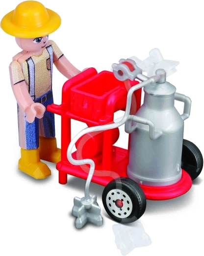 Mobile cart with milking unit