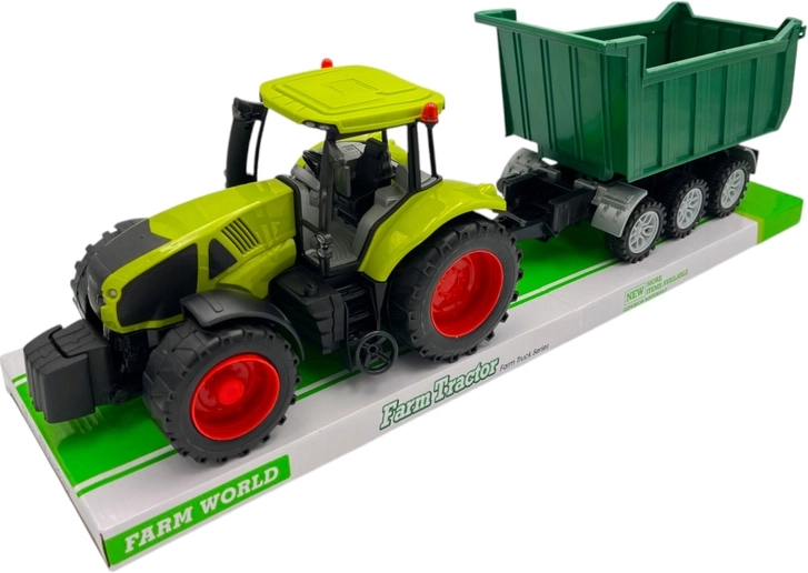 Bold design: green body and red wheel rims
