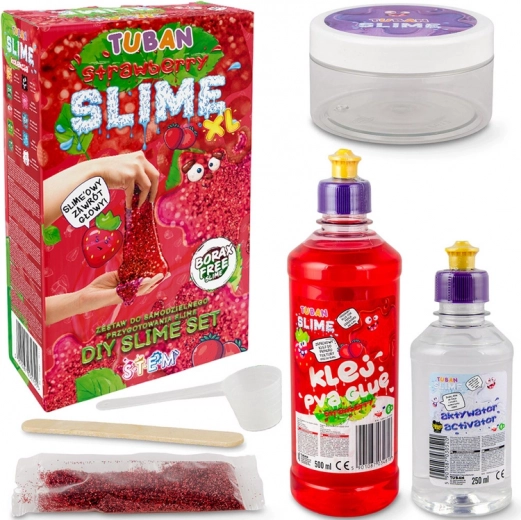 Tuban креативен сензорен комплект Slime – Ягода XL