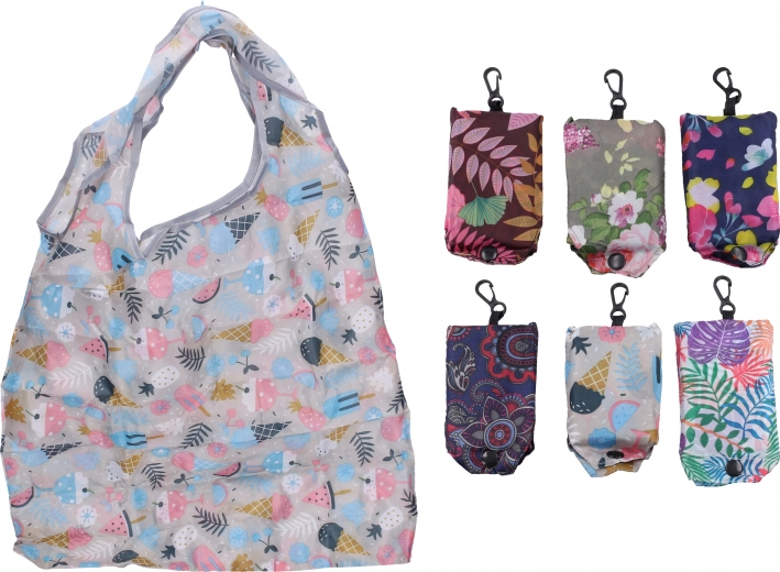 Folding Fabric Bag with Carabiner