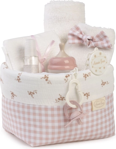 Antonio Juan textile basket with accessories for a baby doll
