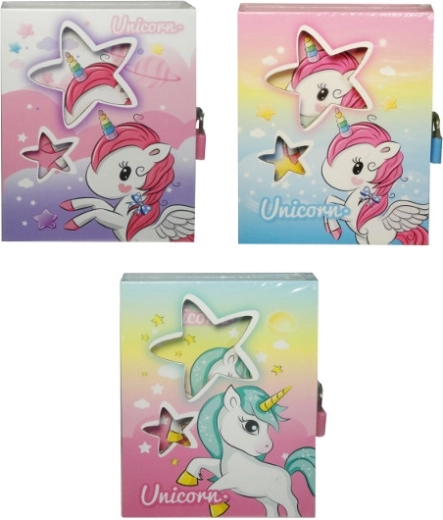 Children's diary with a unicorn and lock
