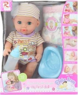 Interactive Baby Doll with Accessories – Peeing and Sound Effects