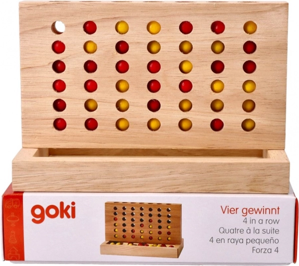 Goki дървена игра Четири в редица