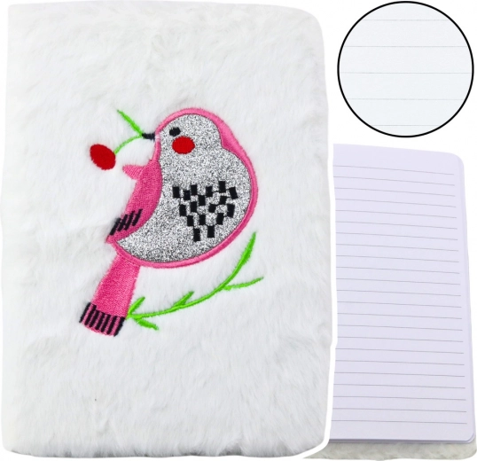Soft Notebook with Brocade Birdie