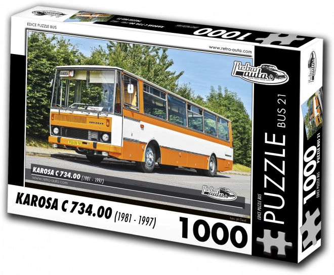 Puzzle Retro Cars Karosa C 734 (1981–1997) – 1000 pieces